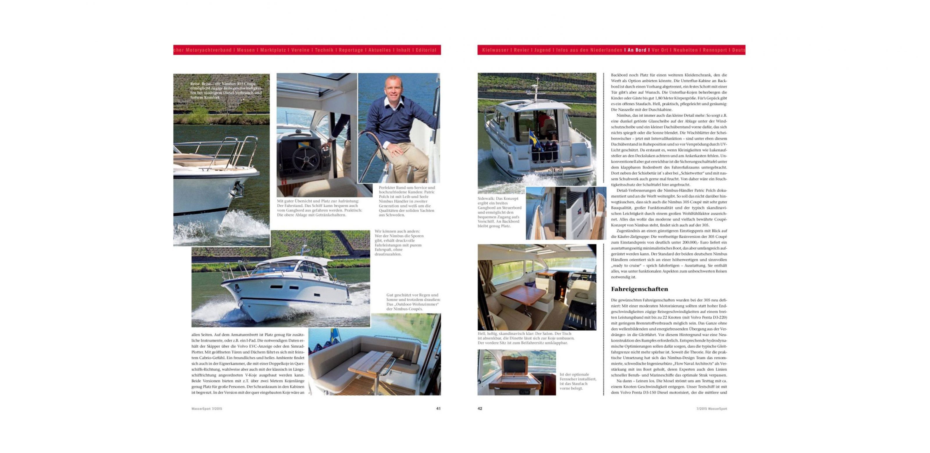 Article in a boat magazine