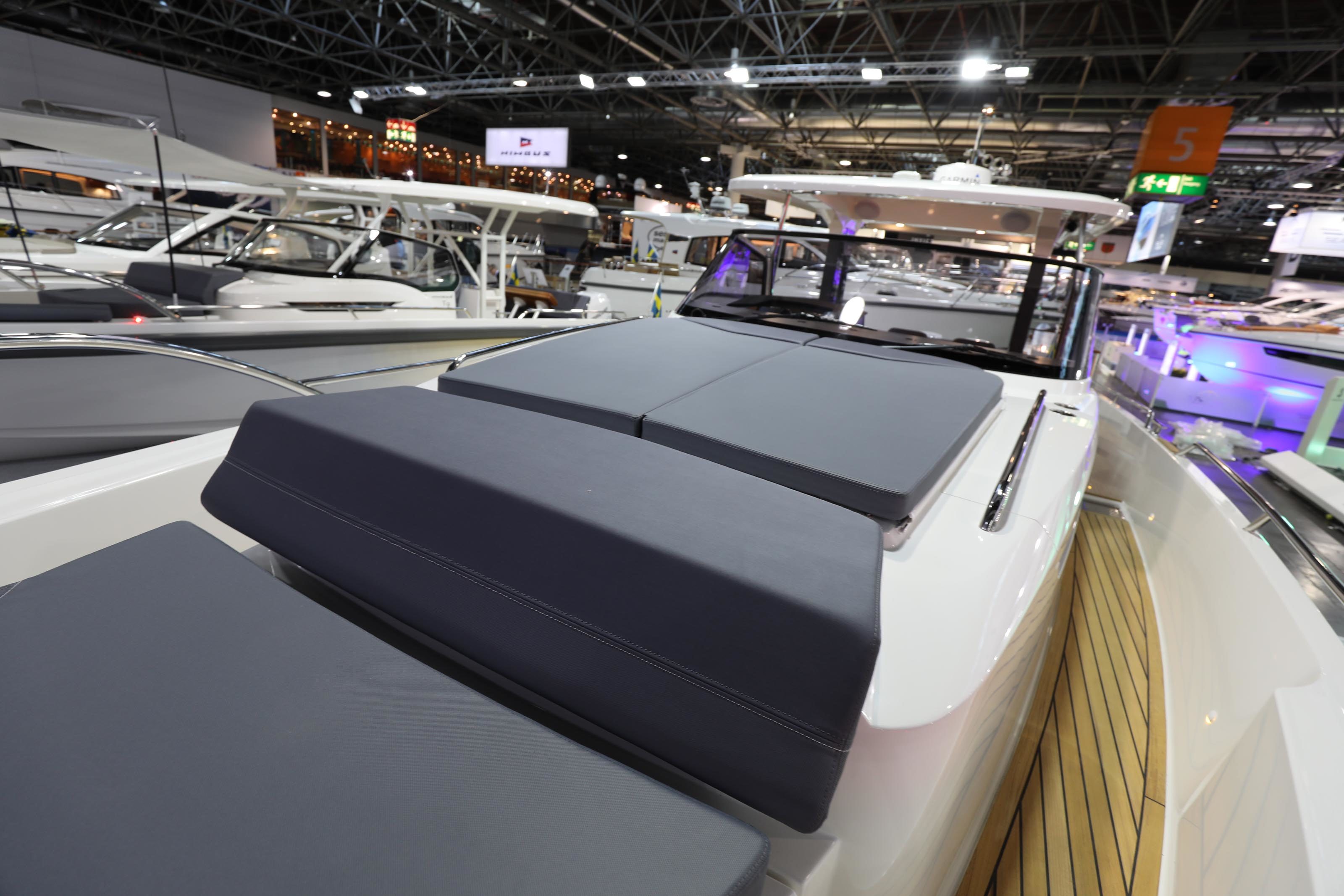 Sundeck on a Nimbus boat in a showroom